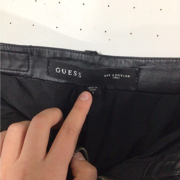 Guess Black Leather High Waist Shorts - Picture 10 of 10